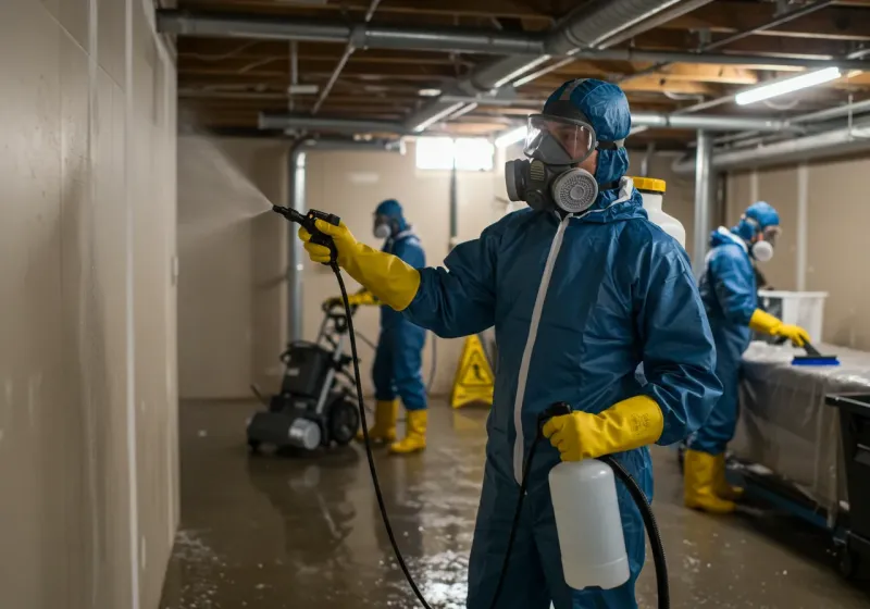 Basement Sanitization and Antimicrobial Treatment process in Warren, MI